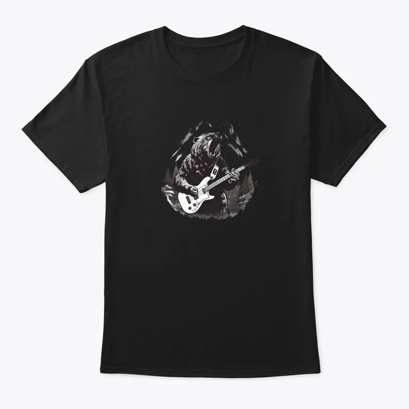 Wild Bear Rockstar Guitarist Shirt