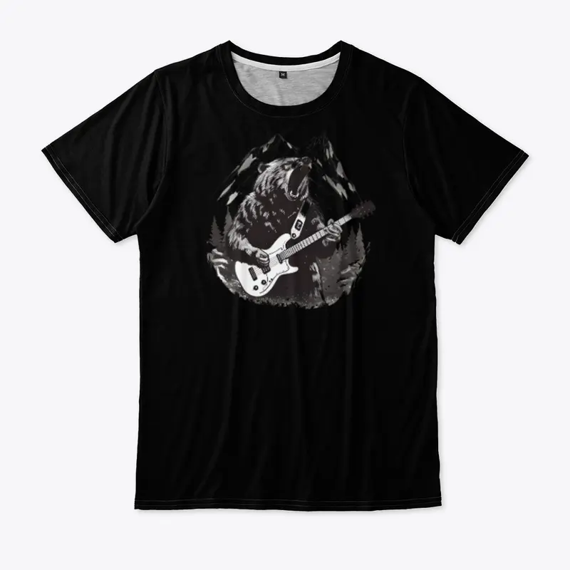 Wild Bear Rockstar Guitarist Shirt