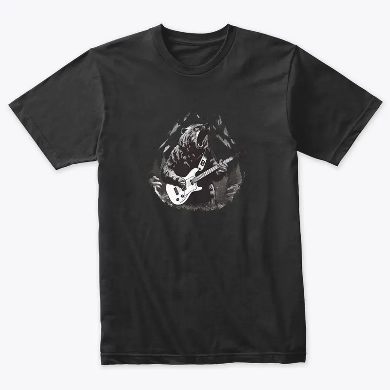 Wild Bear Rockstar Guitarist Shirt