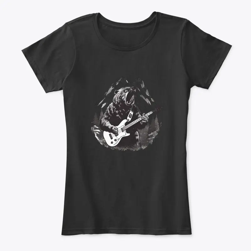 Wild Bear Rockstar Guitarist Shirt