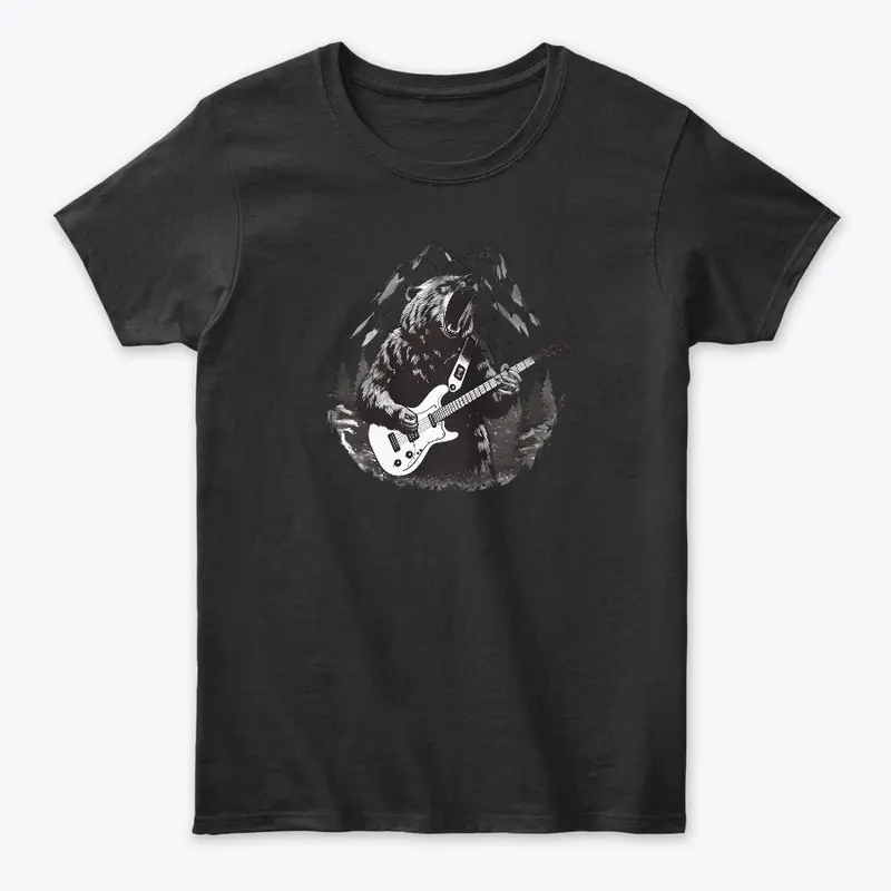 Wild Bear Rockstar Guitarist Shirt