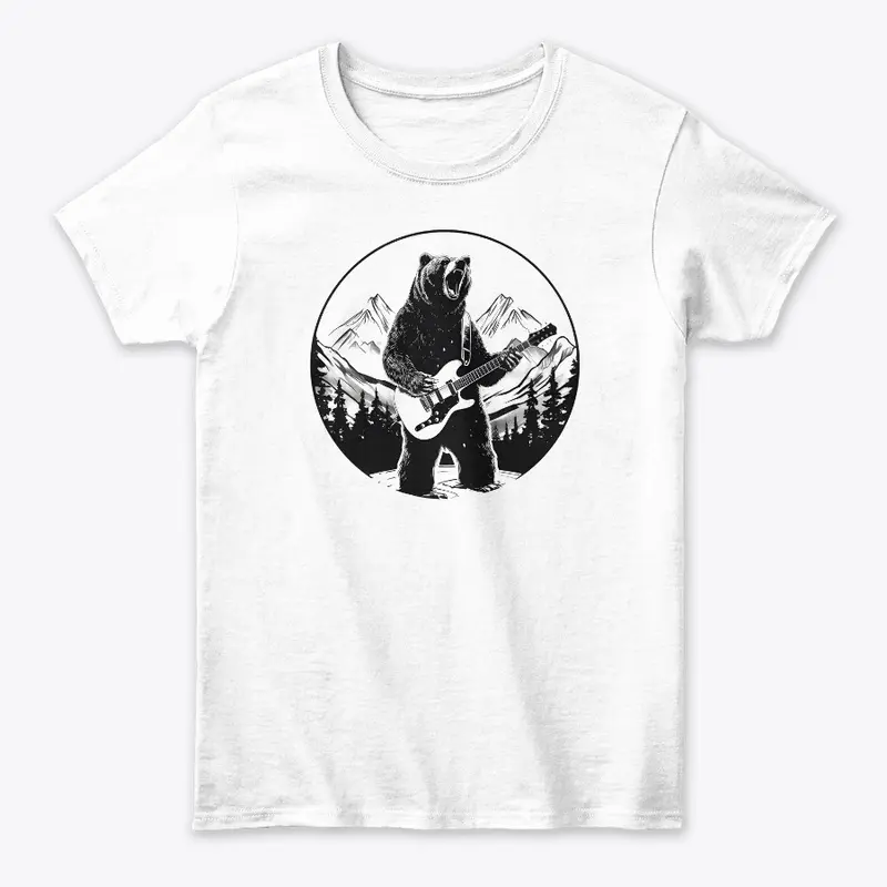 Wild Bear Rockstar Guitarist Shirt