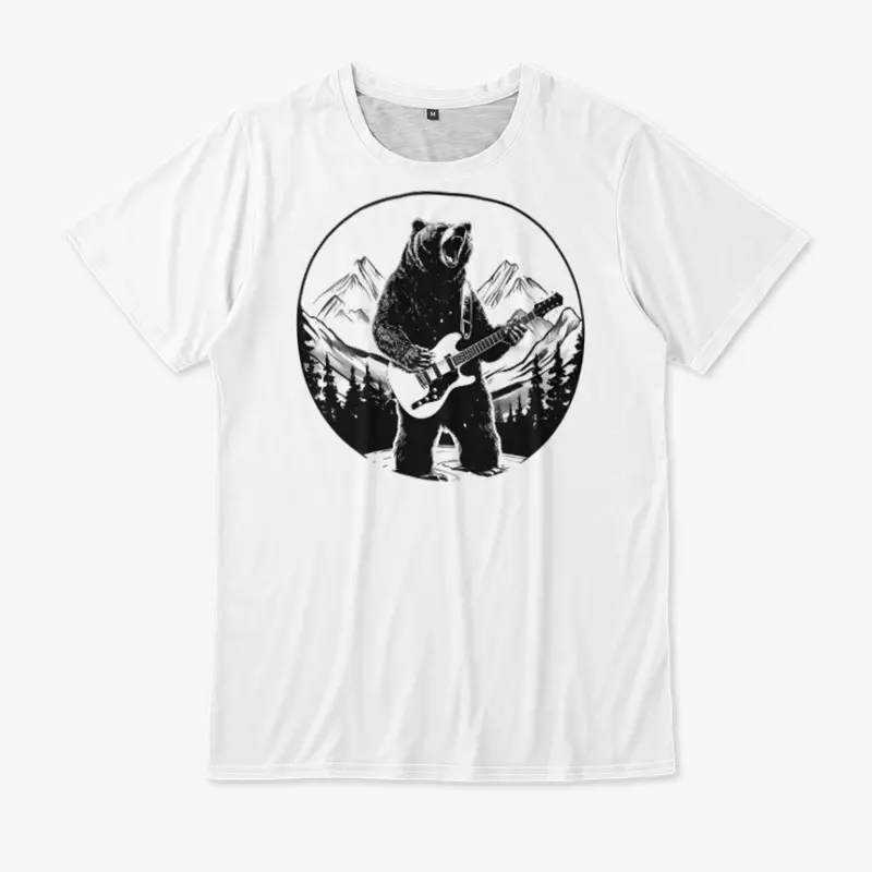 Wild Bear Rockstar Guitarist Shirt